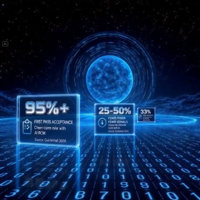 Clinical operations metrics visualized in a digital interface